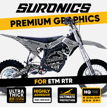 RACE ART BLACK WHITE ETM RTR Graphics kit