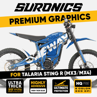 ONEWAY BLUE WHITE Talaria Sting MX3 MX4 Graphics kit