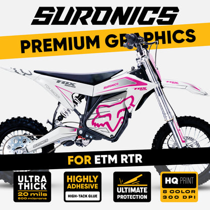 FOX RACER WHITE MAGENTA ETM RTR Graphics kit