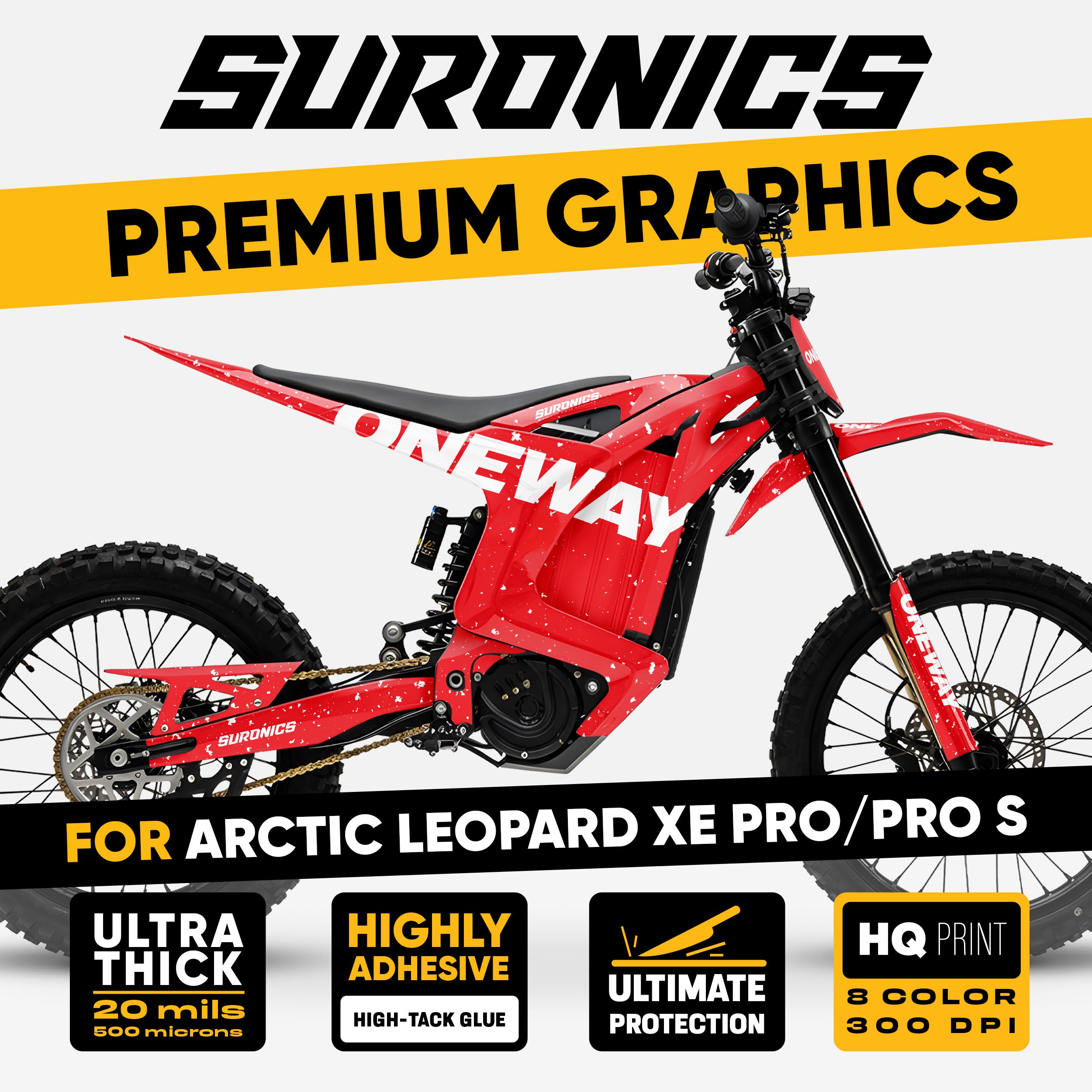 ONEWAY RED WHITE Arctic Leopard XE Graphics kit