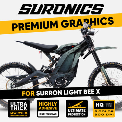 FADE GREY Surron Light Bee Graphics kit