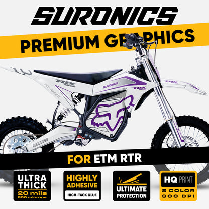 FOX RACER WHITE PURPLE ETM RTR Graphics kit