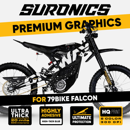ONEWAY BLACK WHITE 79Bike Falcon PRO / GT / M Graphics kit