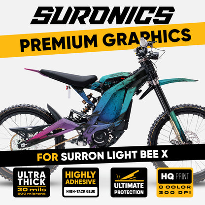 FADE MAGENTA MINT Surron Light Bee Graphics kit