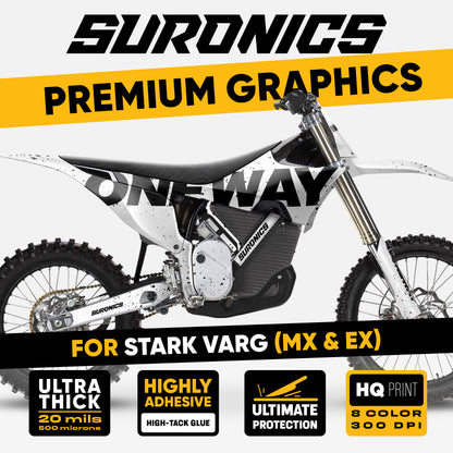 ONEWAY WHITE BLACK Stark Varg Graphics kit