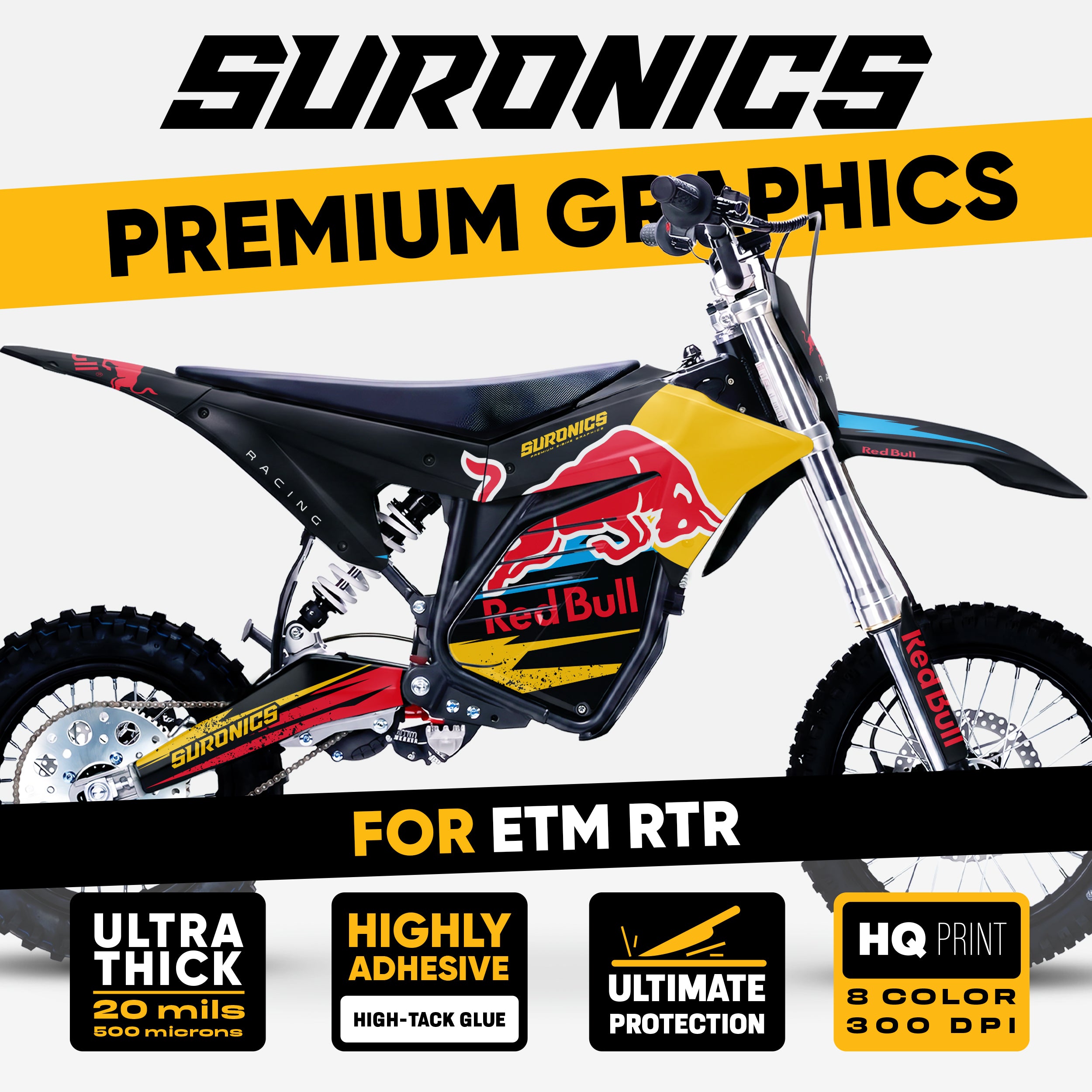 ORIGINAL BULL BLACK ETM RTR Graphics kit