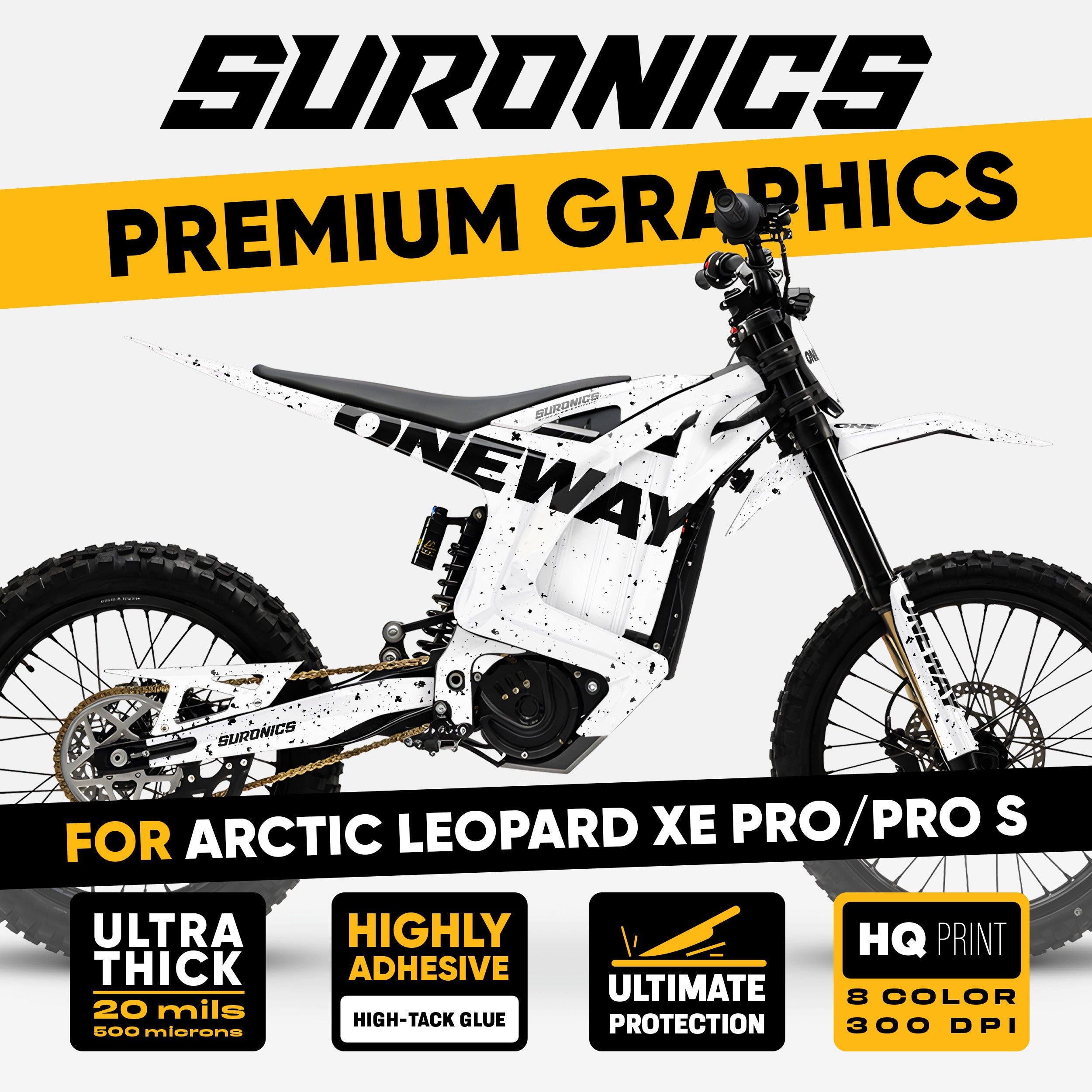 ONEWAY WHITE BLACK Arctic Leopard XE Graphics kit