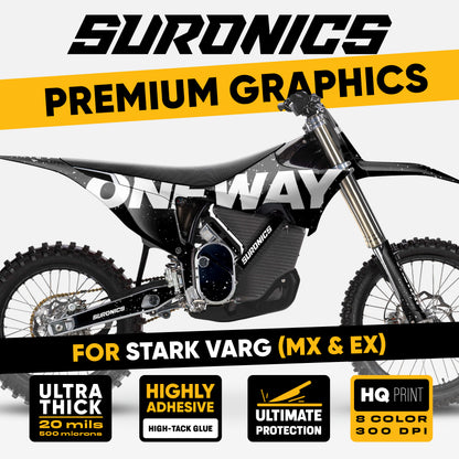ONEWAY BLACK WHITE Stark Varg Graphics kit