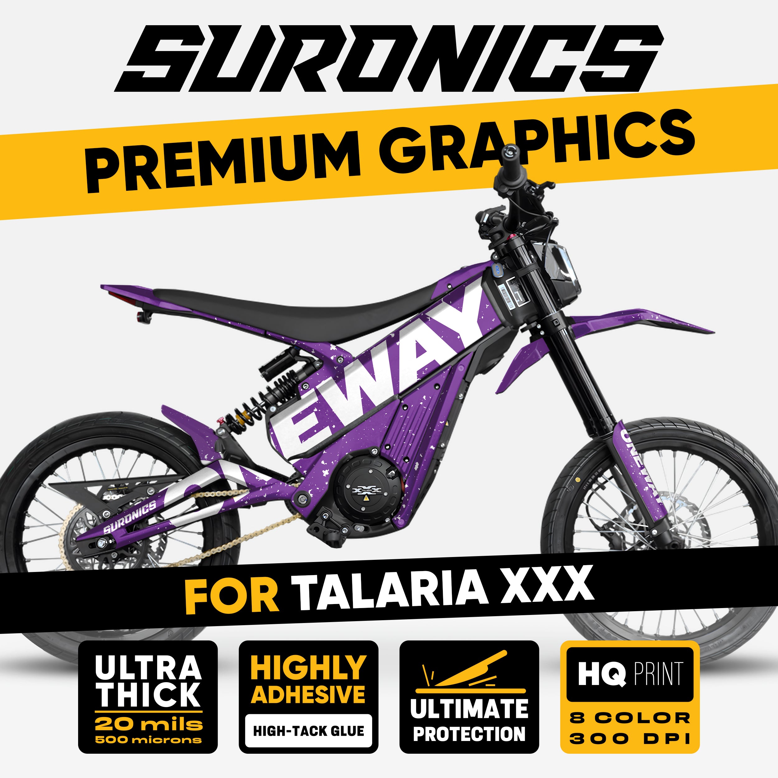 ONEWAY PURPLE WHITE Talaria XXX Graphics kit