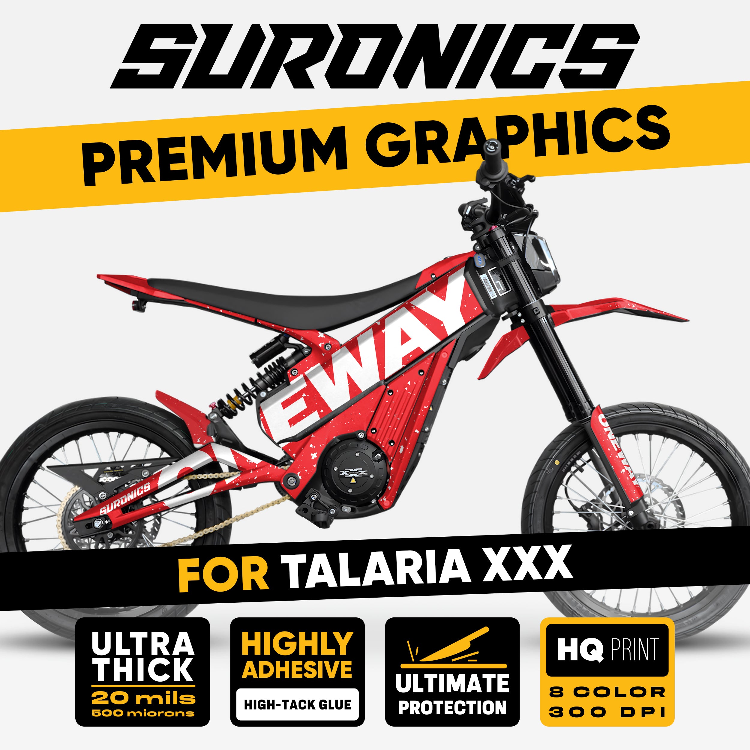 ONEWAY RED WHITE Talaria XXX Graphics kit