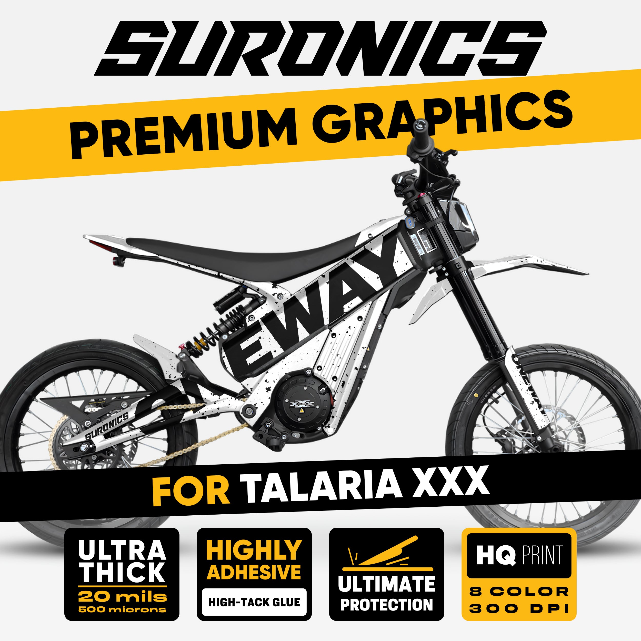 ONEWAY WHITE BLACK Talaria XXX Graphics kit