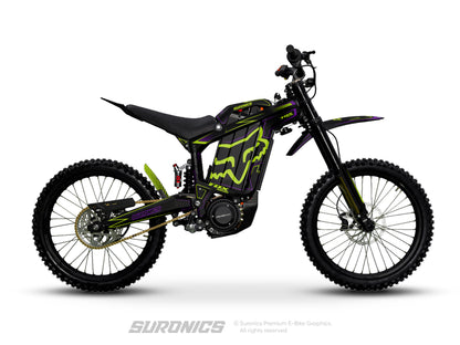 FOX RACER BLACK GREEN Rerode R1 Graphics kit