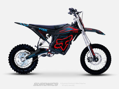 FOX RACER BLACK RED ETM RTR Graphics kit