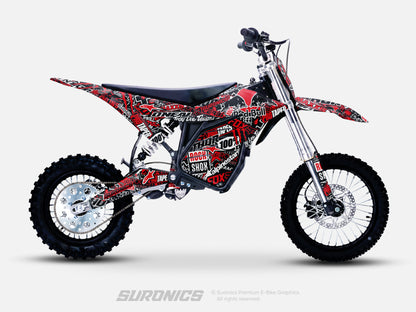 STICKY BLACK RED ETM RTR Graphics kit