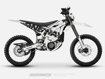 ONEWAY WHITE BLACK Surron Ultra Bee Graphics kit