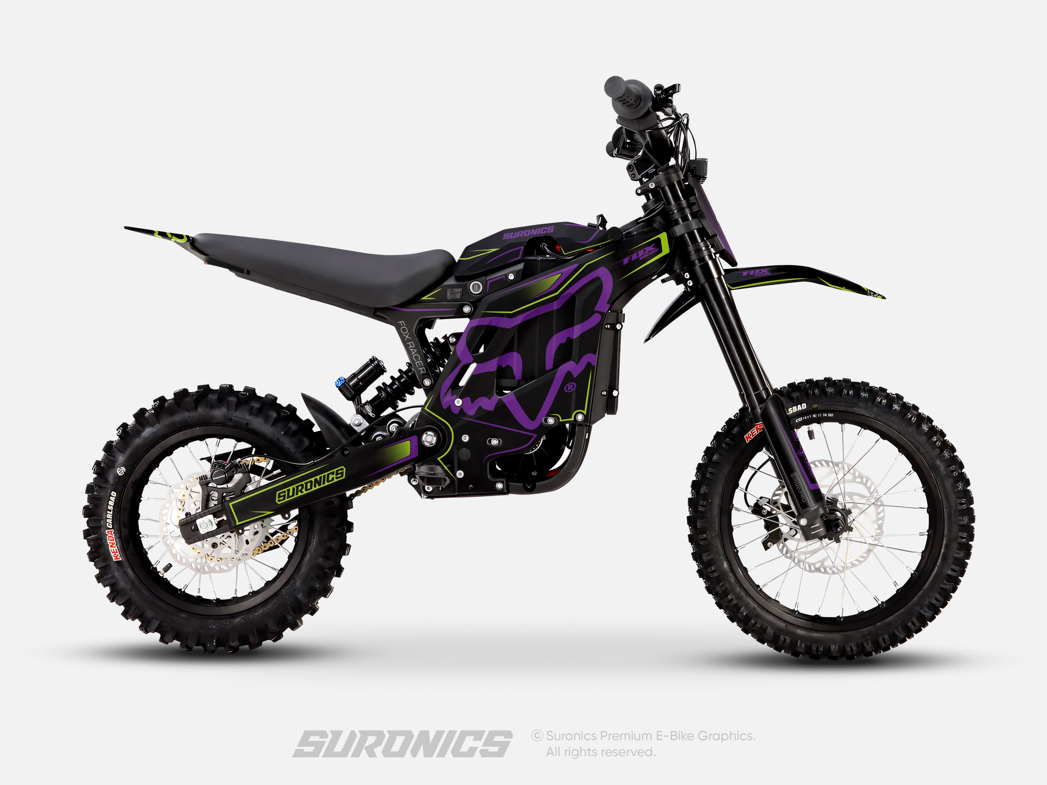 FOX RACER BLACK PURPLE Eride Pro Mini R Graphics kit