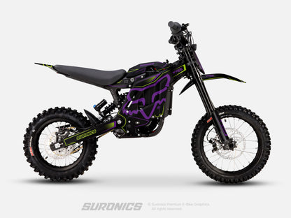 FOX RACER BLACK PURPLE Eride Pro Mini R Graphics kit
