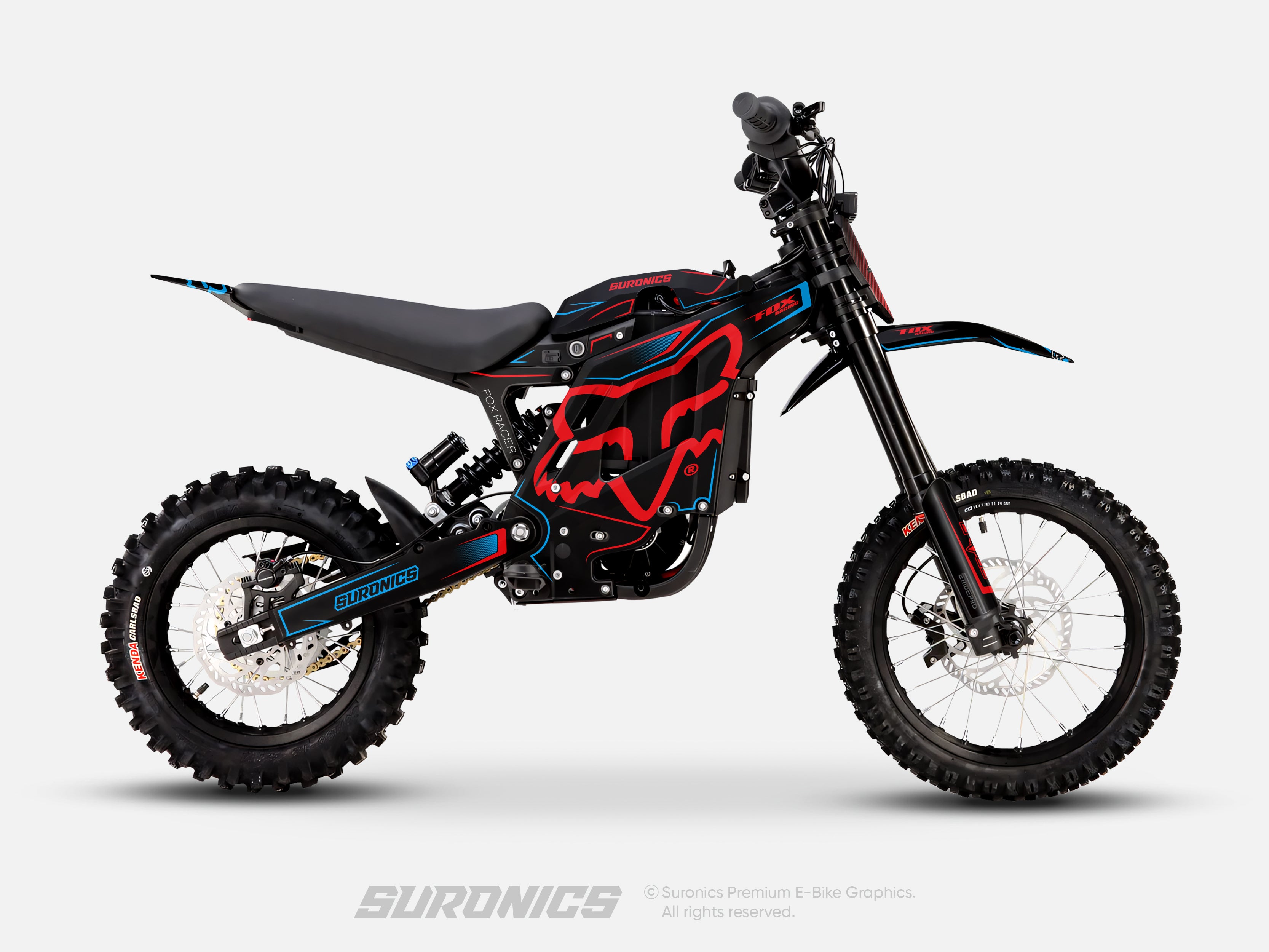 FOX RACER BLACK RED Eride Pro Mini R Graphics kit