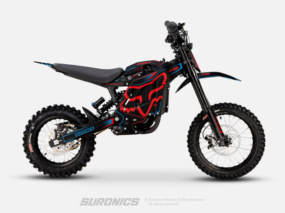 FOX RACER BLACK RED Eride Pro Mini R Graphics kit