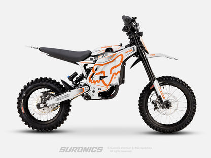 FOX RACER WHITE ORANGE Eride Pro Mini R Graphics kit
