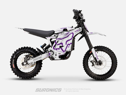 FOX RACER WHITE PURPLE Eride Pro Mini R Graphics kit