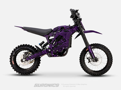 RACE ART BLACK PURPLE Eride Pro Mini R Graphics kit