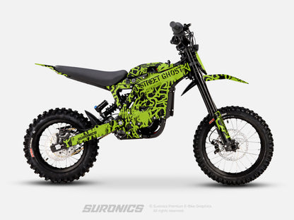 STREET GHOST BLACK GREEN Eride Pro Mini R Graphics kit