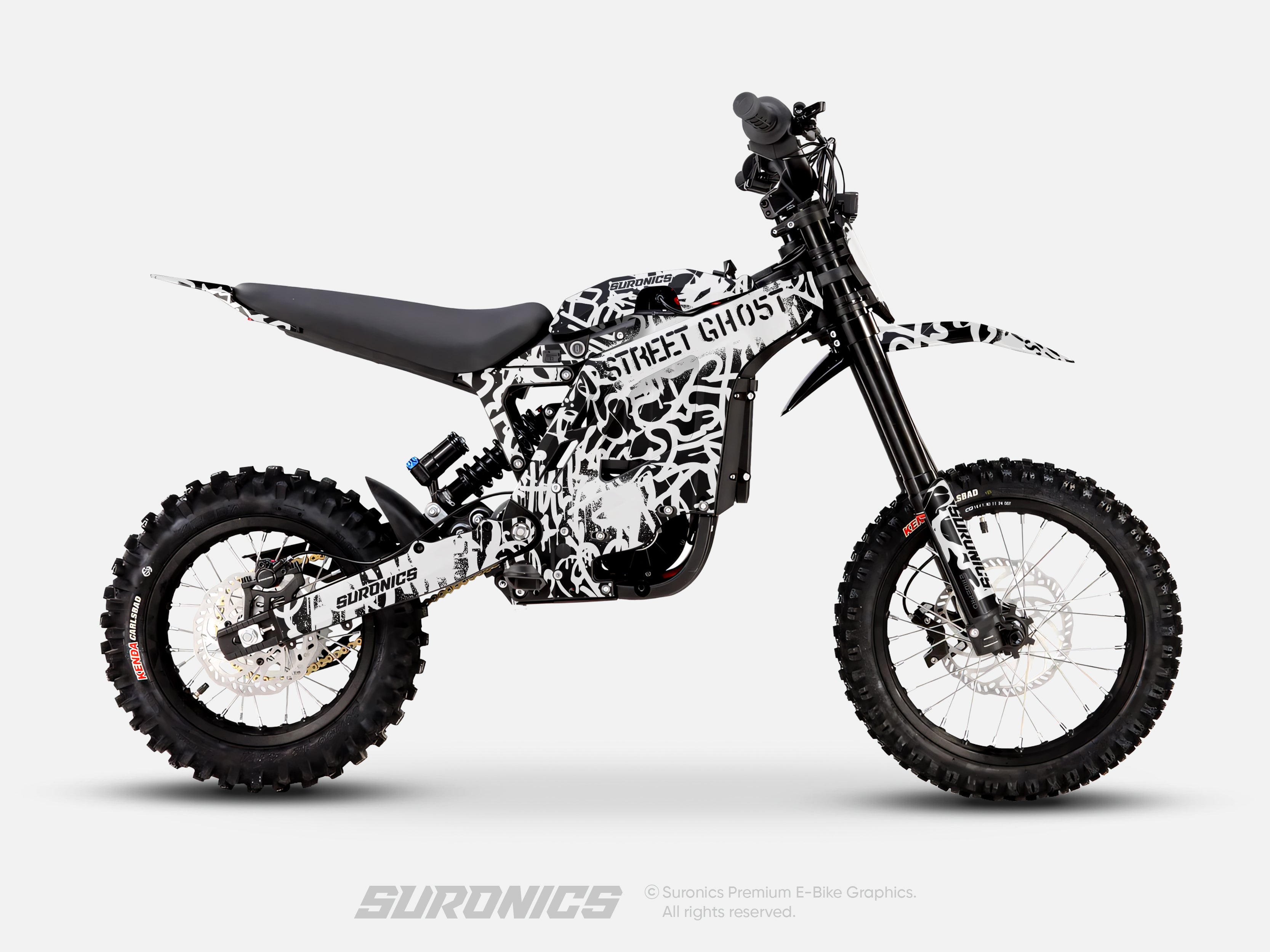 STREET GHOST BLACK WHITE Eride Pro Mini R Graphics kit