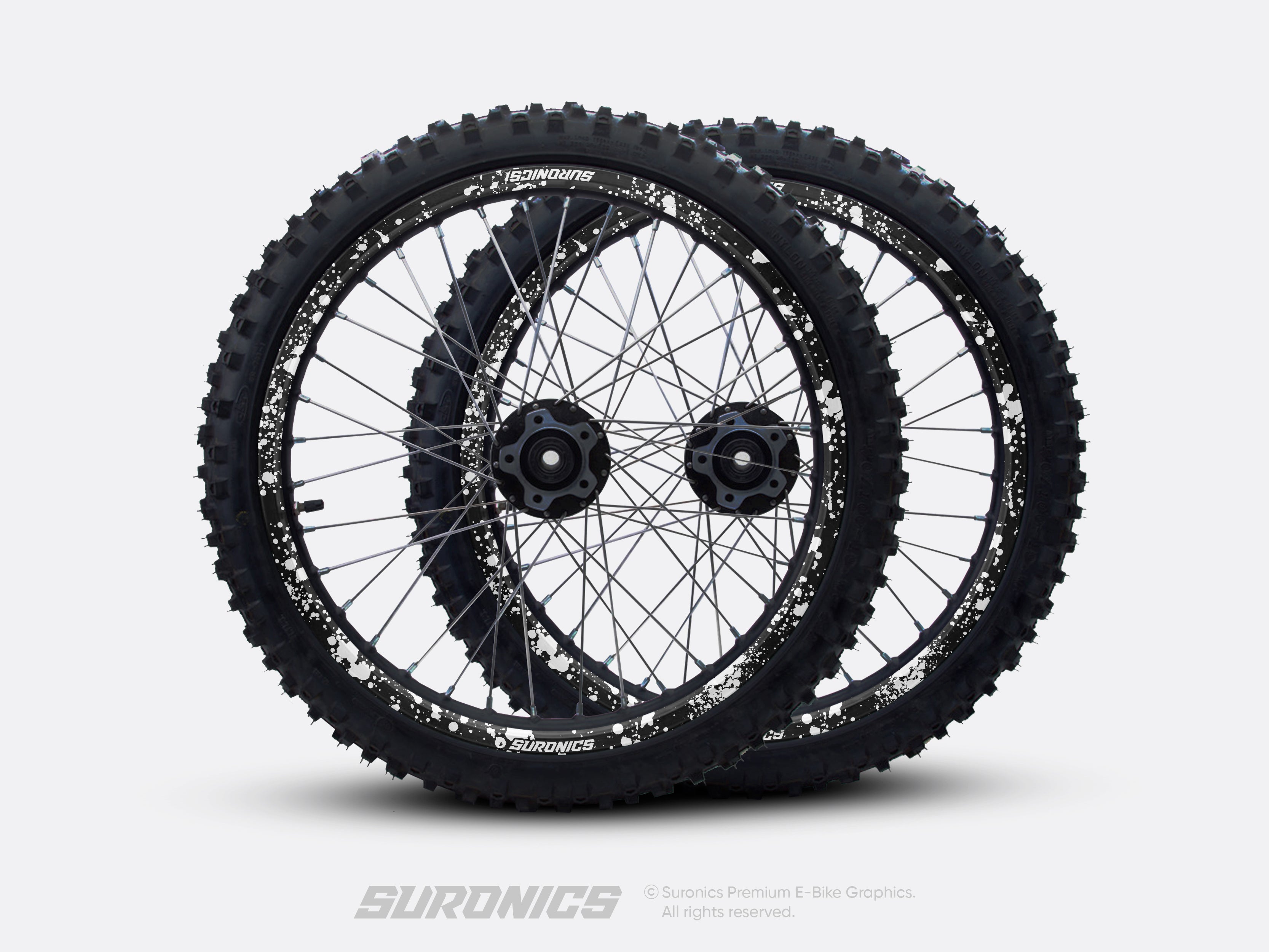 SPLATTER BLACK WHITE 79Bike Falcon PRO / GT / M Graphics kit