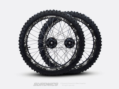 SPLATTER BLACK WHITE 79Bike Falcon PRO / GT / M Graphics kit