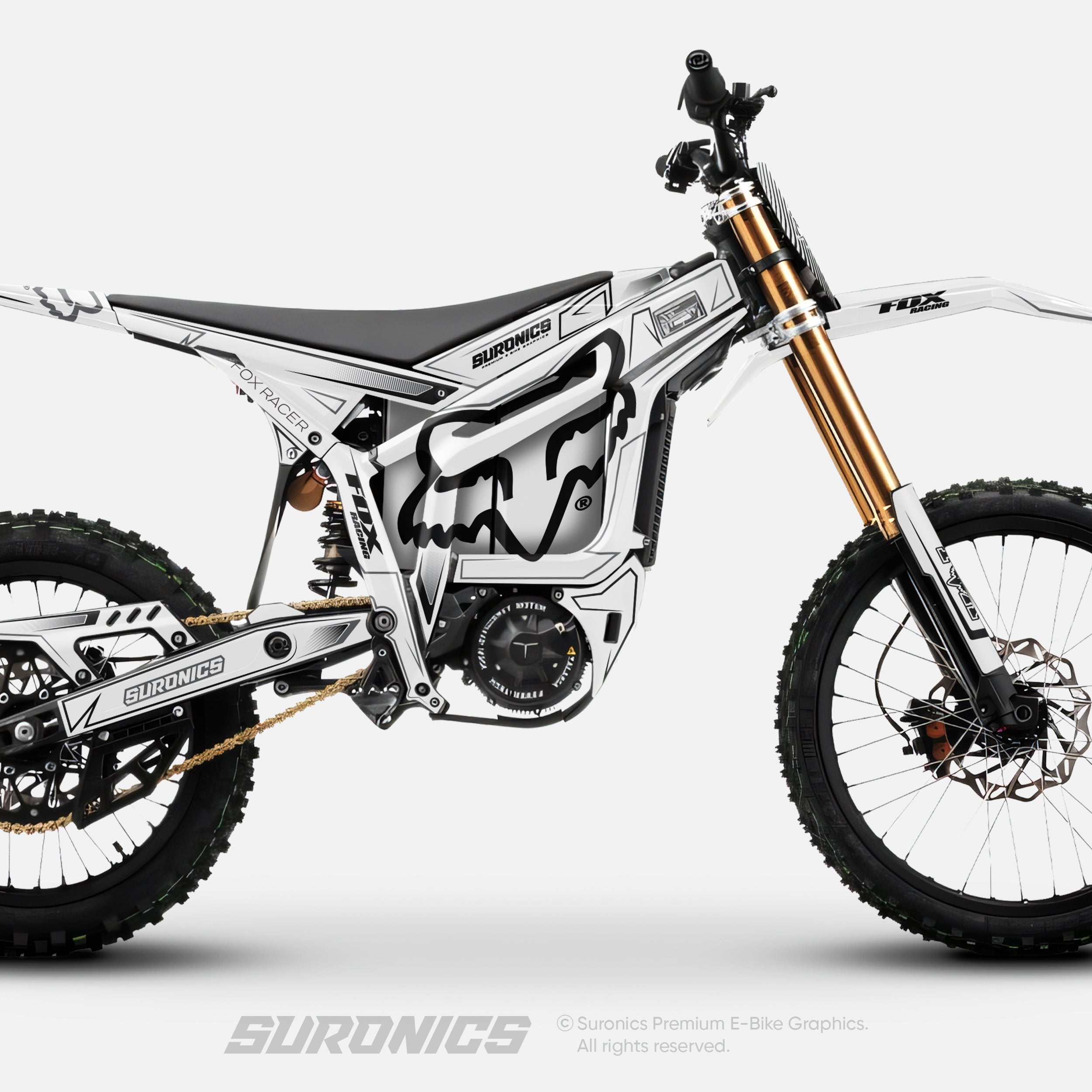 FOX RACER WHITE BLACK Talaria Komodo Graphics kit