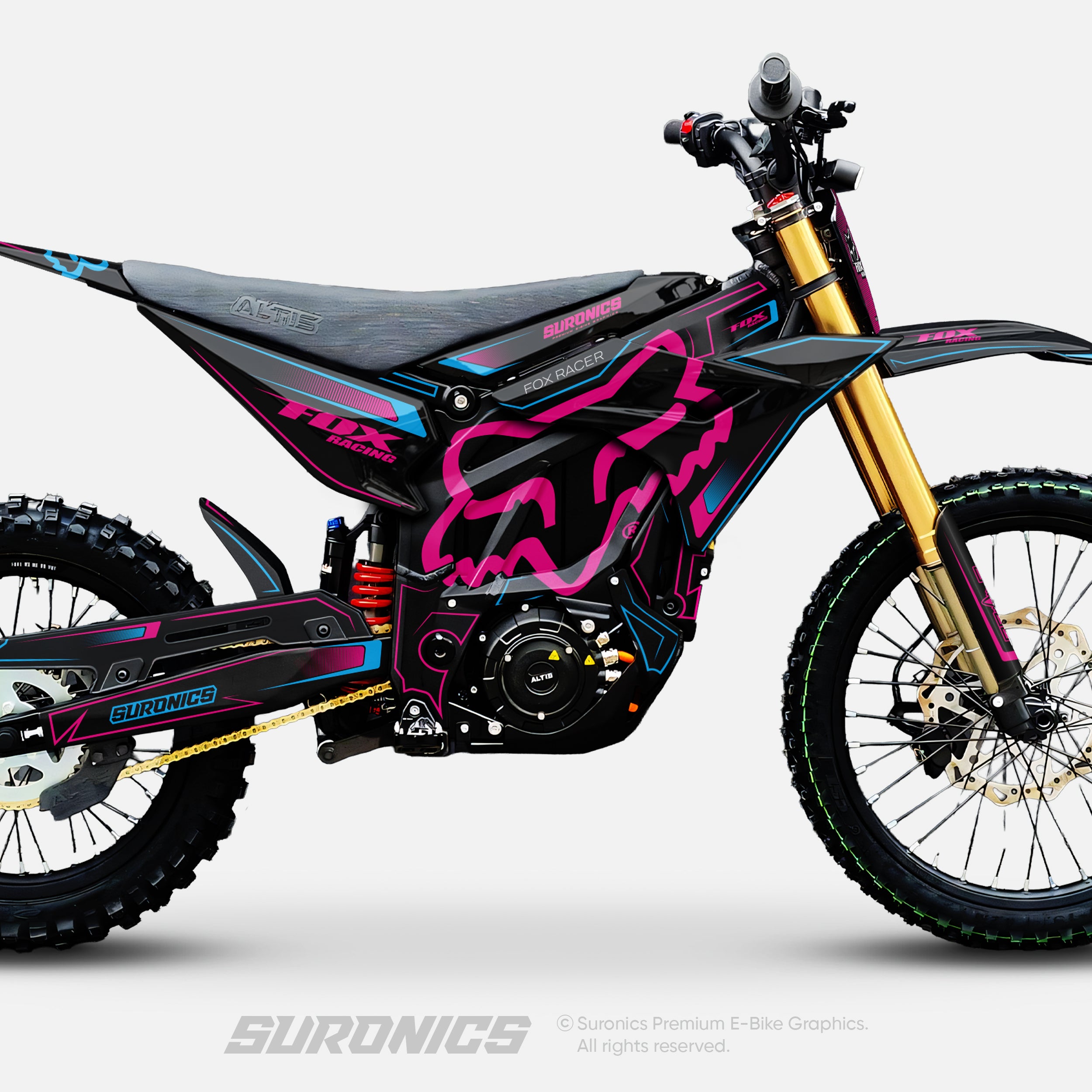 FOX RACER BLACK MAGENTA Altis Sigma Graphics kit