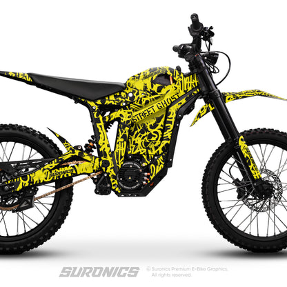 STREET GHOST BLACK YELLOW Talaria Sting MX5 PRO Graphics kit
