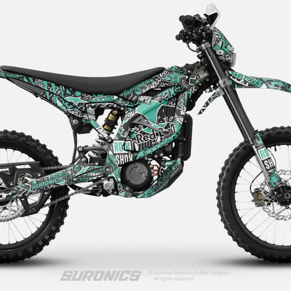 STICKY BLACK MINT Surron Ultra Bee Graphics kit
