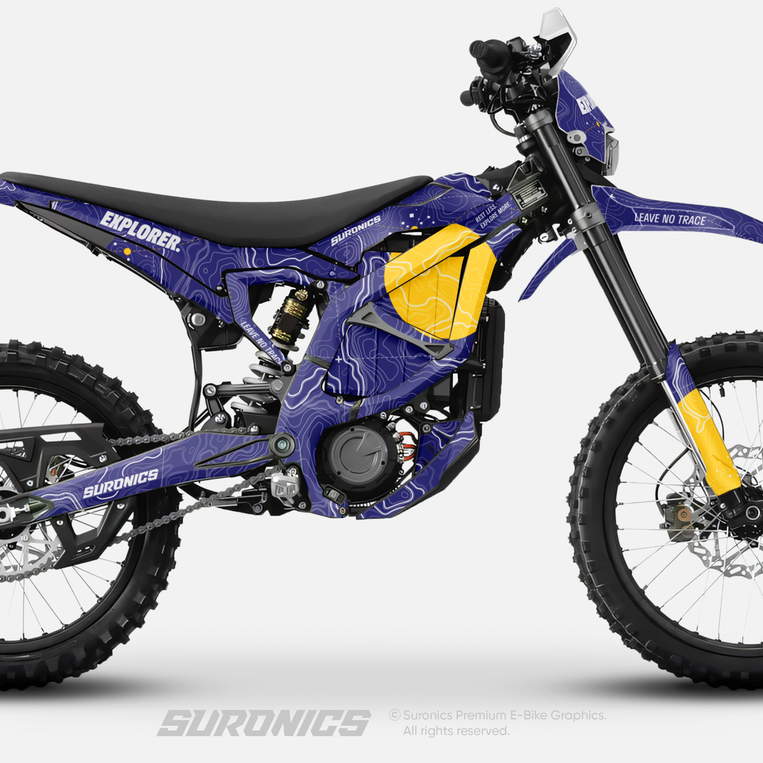 EXPLORER NAVY YELLOW Surron Ultra Bee Graphics kit