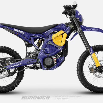 EXPLORER NAVY YELLOW Surron Ultra Bee Graphics kit