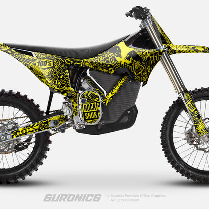 STICKY BLACK YELLOW Stark Varg Graphics kit