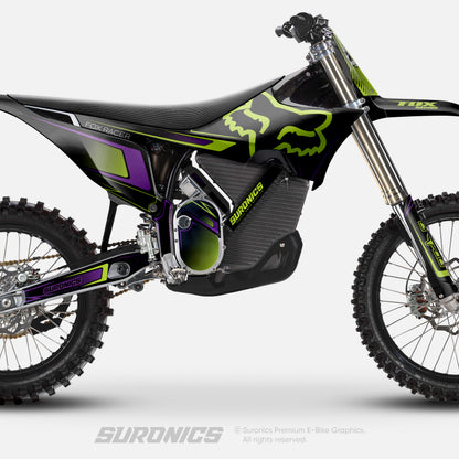 FOX RACER BLACK GREEN Stark Varg Graphics kit