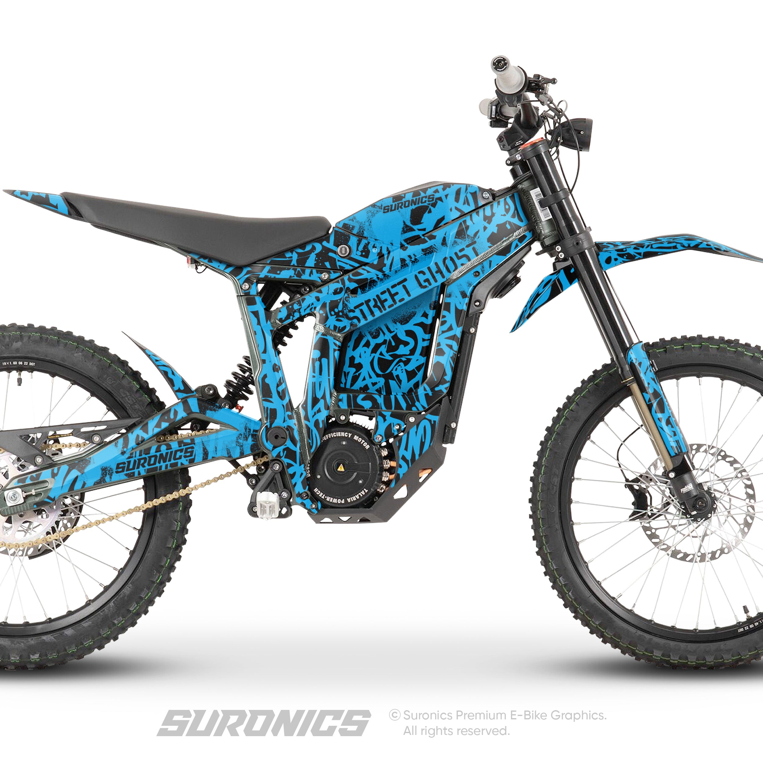 STREET GHOST BLACK CYAN Talaria Sting MX3 MX4 Graphics kit