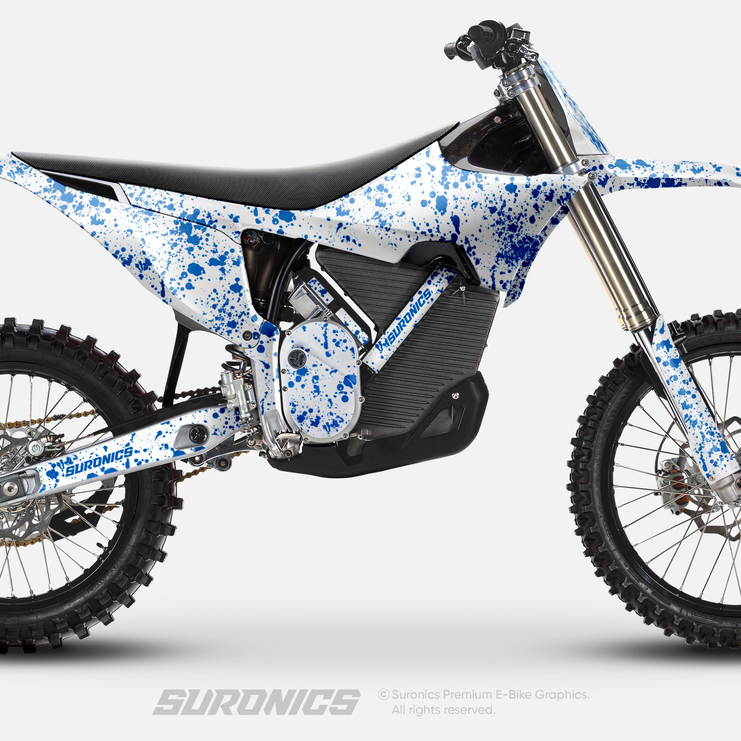 SPLATTER WHITE BLUE Stark Varg Graphics kit