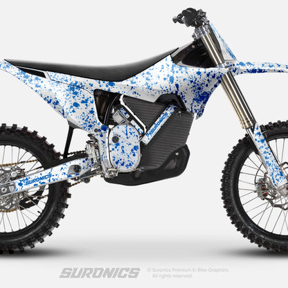 SPLATTER WHITE BLUE Stark Varg Graphics kit