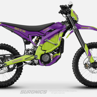HALF PURPLE GREEN Surron Ultra Bee Graphics kit