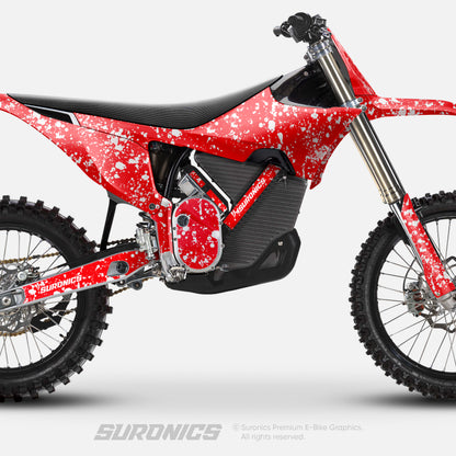 SPLATTER RED WHITE Stark Varg Graphics kit