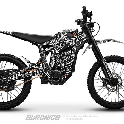 RACE ART BLACK WHITE Talaria Sting MX5 PRO Graphics kit