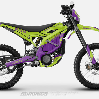 HALF GREEN PURPLE Surron Ultra Bee Graphics kit