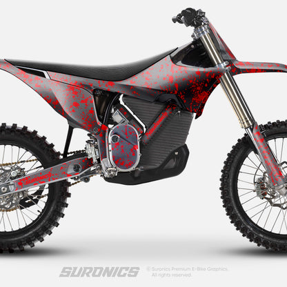 SPLATTER GREY RED Stark Varg Graphics kit