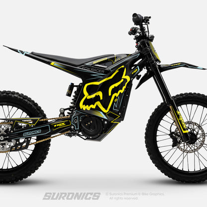 FOX RACER BLACK YELLOW Arctic Leopard XE Graphics kit