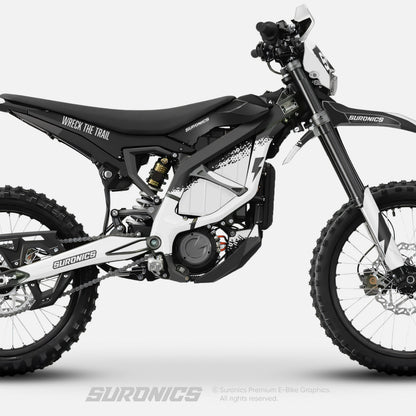 HALF BLACK WHITE Surron Ultra Bee Graphics kit