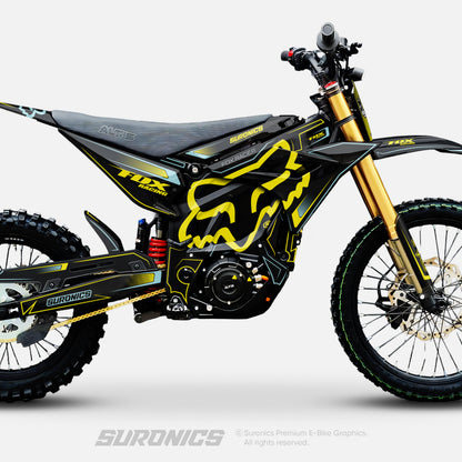 FOX RACER BLACK YELLOW Altis Sigma Graphics kit