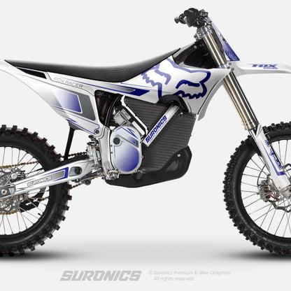 FOX RACER WHITE BLAUER Stark Varg Graphics kit